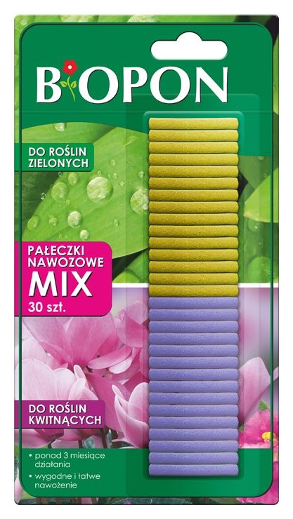 Pałeczki nawozowe do roślin kwitnących i zielonych 30 sztuk Bopon 