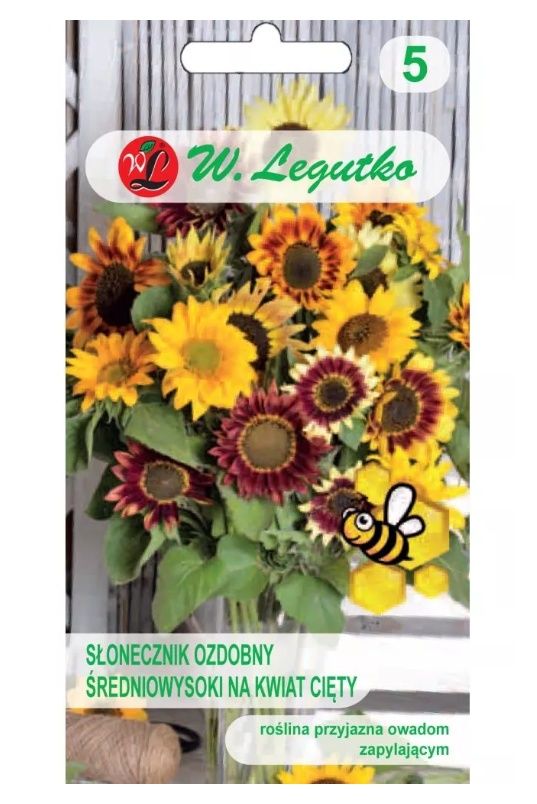 Słonecznik średnio wysoki mieszanka na kwiat cięty 3g Legutko