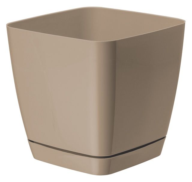 Doniczka Toscana kwadratowa z podstawką Form-Plastic