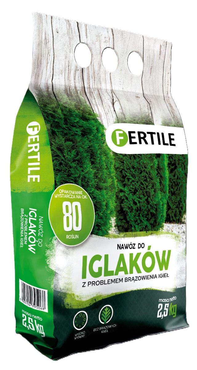 Nawóz do iglaków z problemem brązowania igieł 2,5kg Fertile