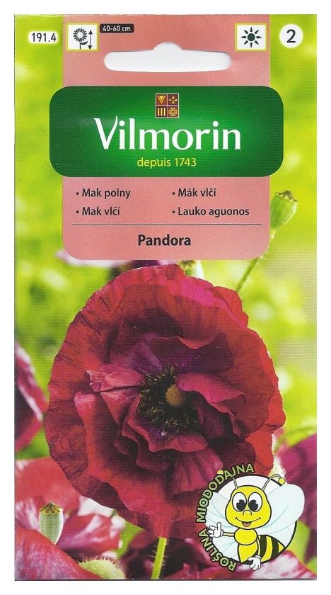 Mak polny Pandora 0,1g Vilmorin