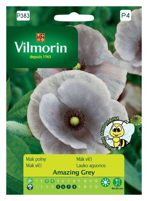Mak polny Amazing Grey 0,1g Vilmorin 