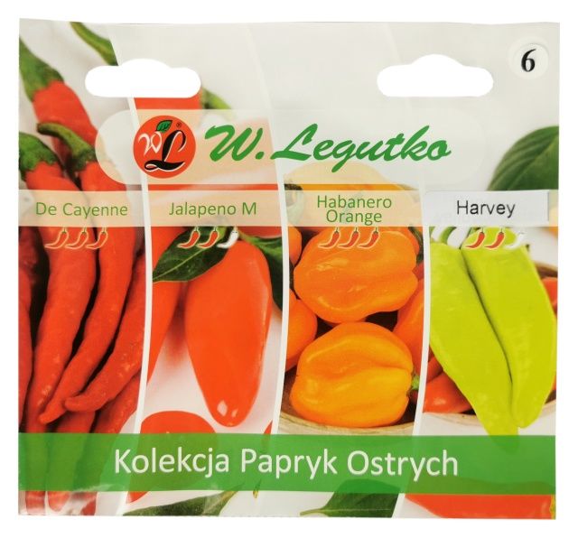 Kolekcja papryk ostrych - mieszanka odmian Legutko