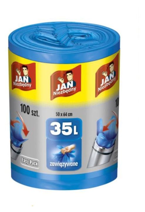Worek na śmieci 35L 100szt Easy Pack Jan Niezbędny