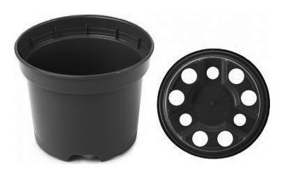 Doniczka produkcyjna SB 8 czarna 100 sztuk Interplast