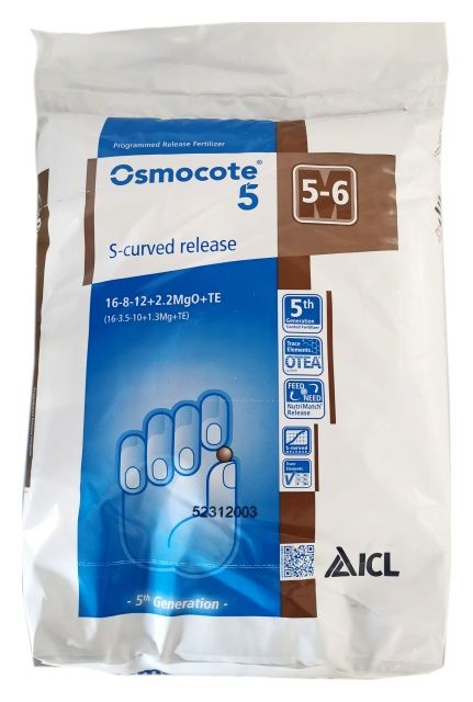 OSMOCOTE 5 S-CURVED 16-8-12  5-6M 25KG ICL
