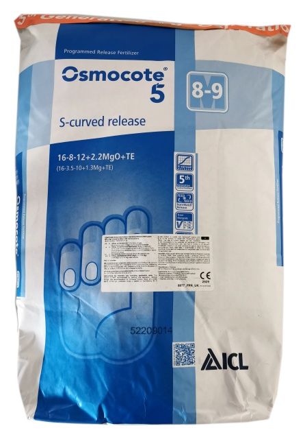 OSMOCOTE 5 S-CURVED 16-8-12  8-9M 25KG ICL