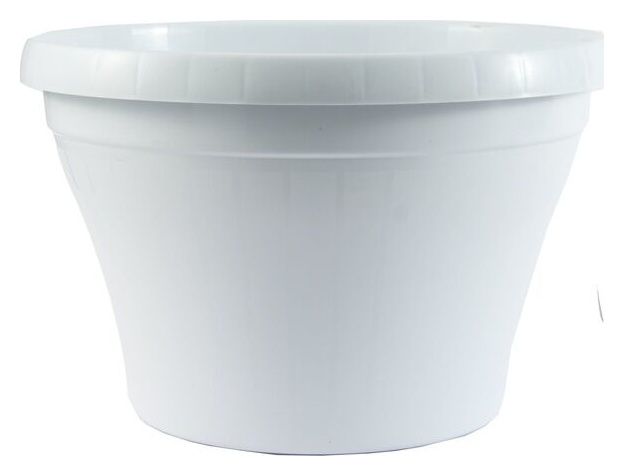 Doniczka produkcyjna wisząca WR + hak biała Interplast