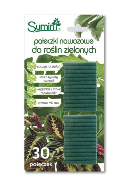 Pałeczki nawozowe do roślin zielonych 30 sztuk Sumin