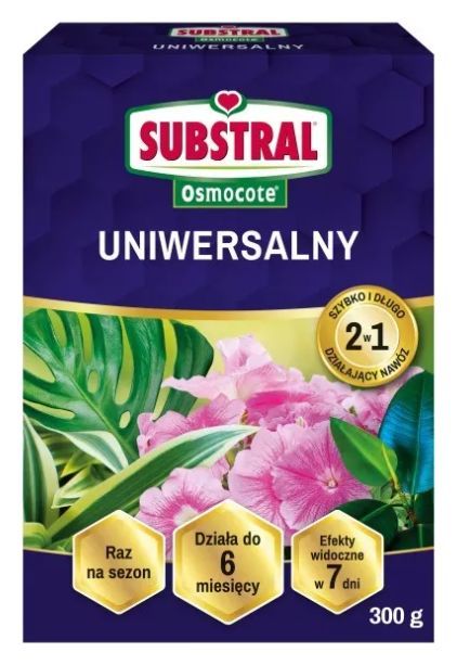 Nawóz Osmocote 2w1 uniwersany 300g Substral to extra długie działanie, aż do 6 miesięcy.