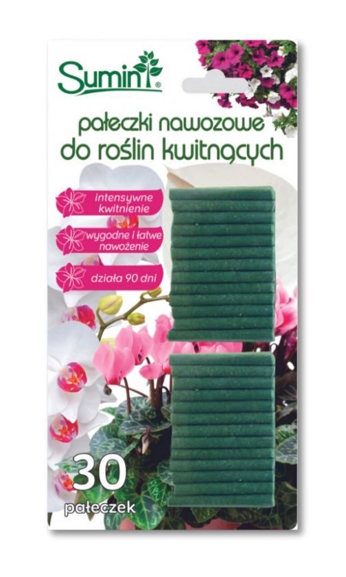 Pałeczki nawozowe do roślin kwitnących 30 sztuk Sumin