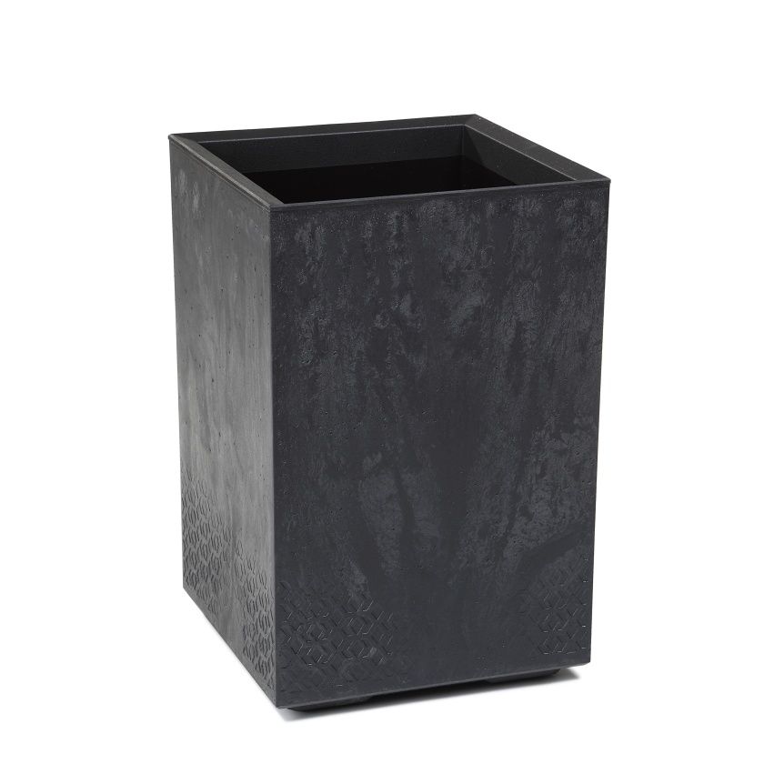 Kwietnik Karo Eco Recycled Efekt Betonu wysoki 400x400x600 mm Lamela