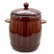 Kamionka glazurowana beczka Tragar brązowa