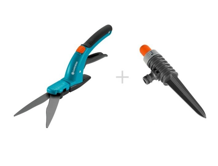 Zestaw Nożyce do trawy Comfort 8733-29 + Zraszacz prosty wbijany 0972-20 Gardena