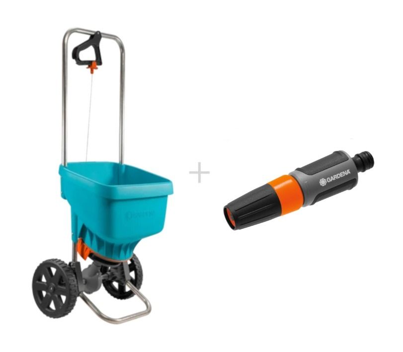 Zestaw Siewnik uniwersalny XL 436-20 + Zraszacz prosty 18300-20 Gardena