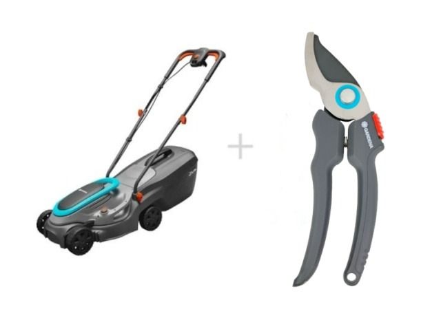 Zestaw Kosiarka elektryczna PowerMax 1200 14633 + Sekator Easy Cut 20241-45 Gardena
