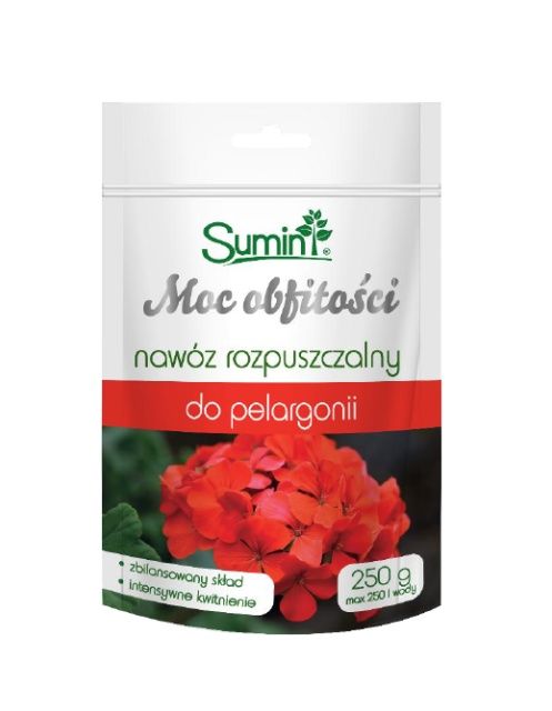 Nawóz do pelargonii Moc obfitości 250g Sumin