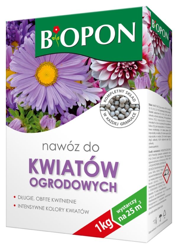 Nawóz do kwiatów ogrodowych 1 kg Bopon 
