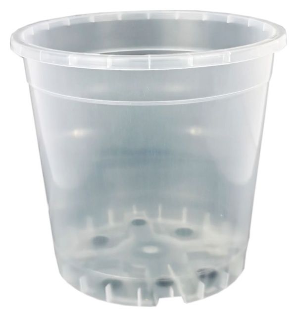 Doniczka produkcyjna H 14 KB fi 14 cm transparentna Interplast