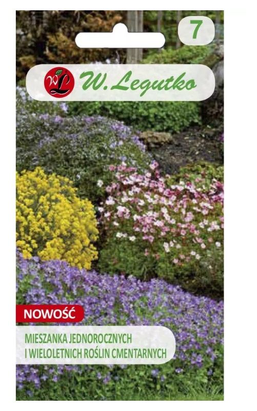 Mieszanka jednorocznych i wieloletnich roślin cmentarnych 3g Legutko