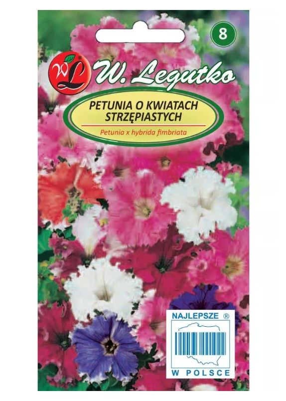 Petunia kwiaty postrzępione mieszanka 0,01g Legutko