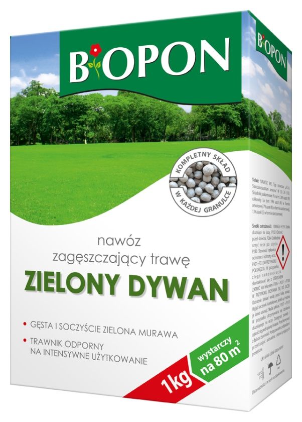 Nawóz zagęszczający trawę Zielony dywan 5 kg Bopon 