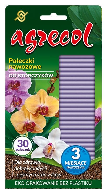 Pałeczki nawozowe 100 dni do storczyków 30 sztuk Agrecol