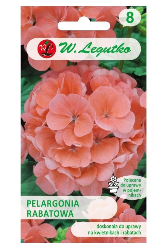 Pelargonia rabatowa Gama F1 łososiowa 0,05g Legutko