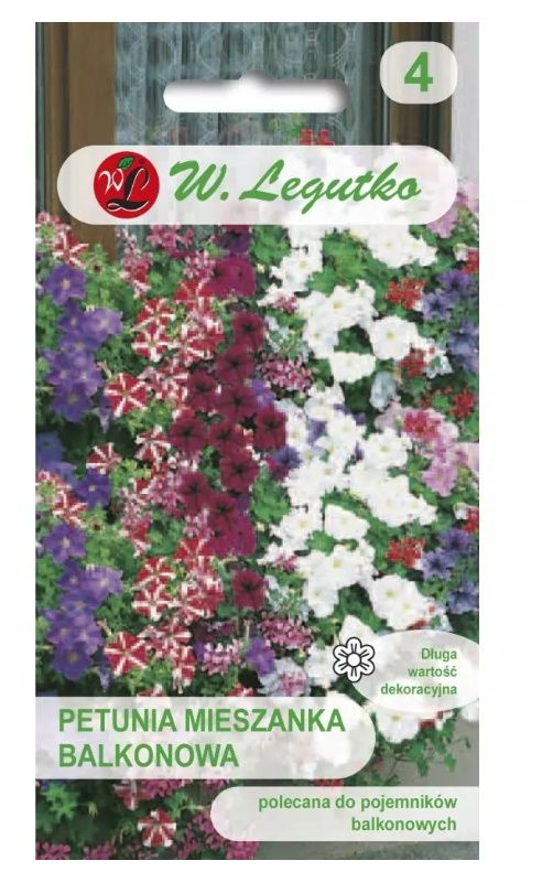 Petunia o pędach zwisających mieszanka balkonowa 0,1g Legutko