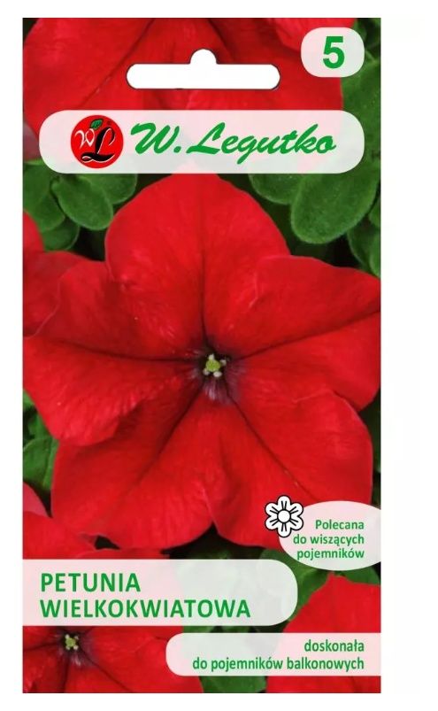 Petunia ogrodowa czerwona 0,01g Legutko