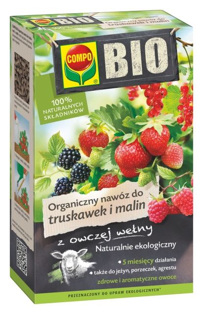 Organiczny nawóz z owczej wełny do truskawek i malin 750 g Compo