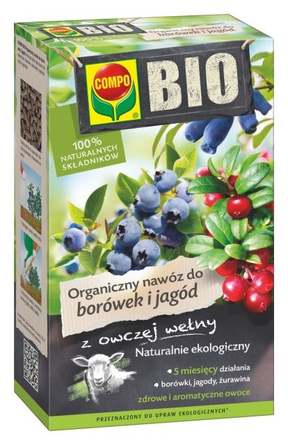 Nawóz organiczny do borówek i jagód BIO z owczej wełny 750 g COMPO