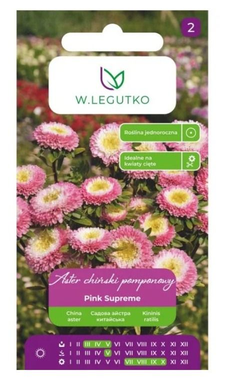Aster chiński Pink Supreme 1g Legutko 