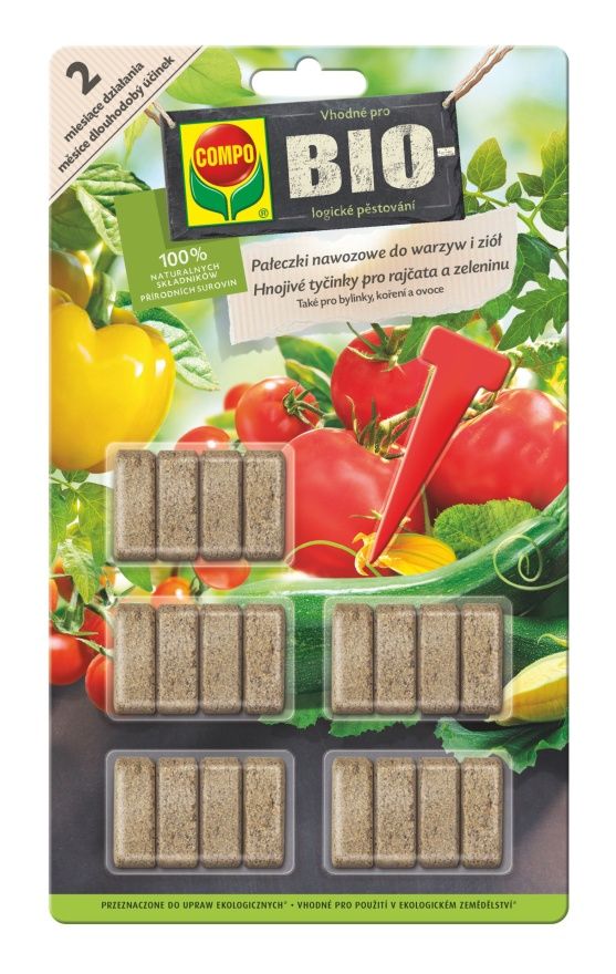 BIO Pałeczki nawozowe do warzyw i ziół 20 sztuk Compo