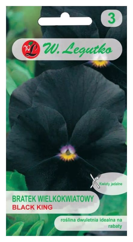 Bratek szwajcarski wielkokwiatowy Black King 0,4g Legutko