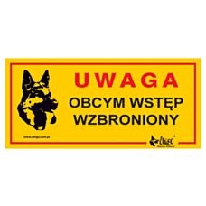 Tabliczka ostrzegawcza Dingo