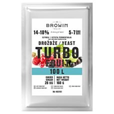 Drożdże gorzelnicze TURBO Fruit 5-7 dni 100 L Browin