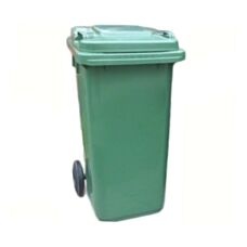 Kosz na śmieci plastikowy zielony 120L