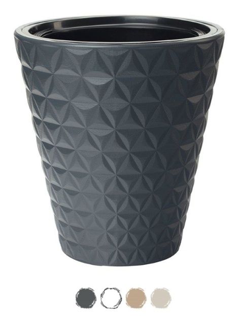 Doniczka mrozoodporna Diamond + wkład Formplastic