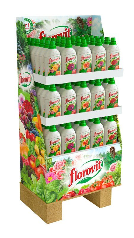 Display 1 mix kwiatowy płyn 1 kg Florovit - 120 sztuk 