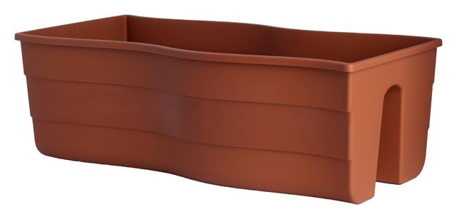 Doniczka balustradowa Fala 60 58,5 x 29 x 20 cm terakota