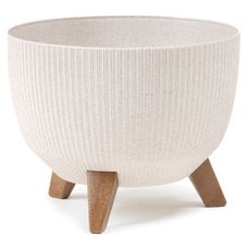 Doniczka Misa ROMA Jumper Eco Wood Lamela biała