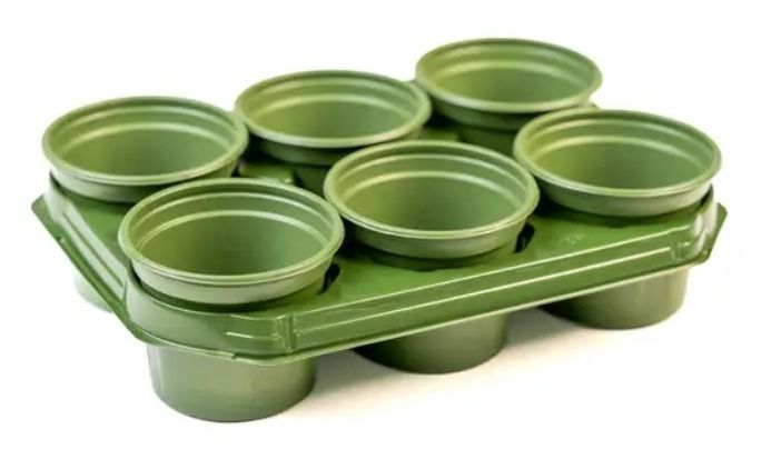 Doniczki okrągłe 6szt fi 12cm + podstawka VEFI