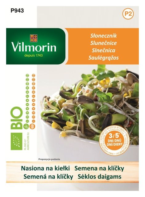 BIO Kiełki Słonecznik 20g Vilmorin 