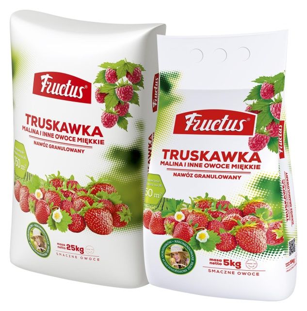 Przeznaczony do nawożenia truskawek, a także malin i innych owoców miękkich
