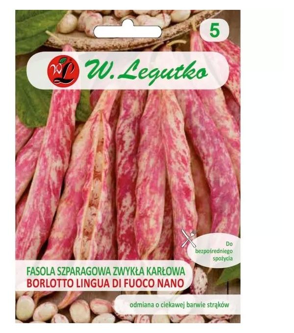 Fasola szparagowa dwubarwna Borlotto 40g Legutko