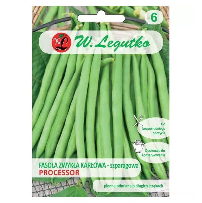 Fasola szparagowa zielona Processor 40g Legutko