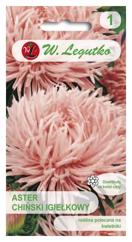 Aster chiński igiełkowy łososiowy 1g Legutko