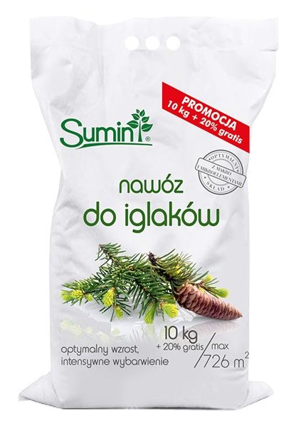 Nawóz do iglaków 10+2kg Gratis Sumin