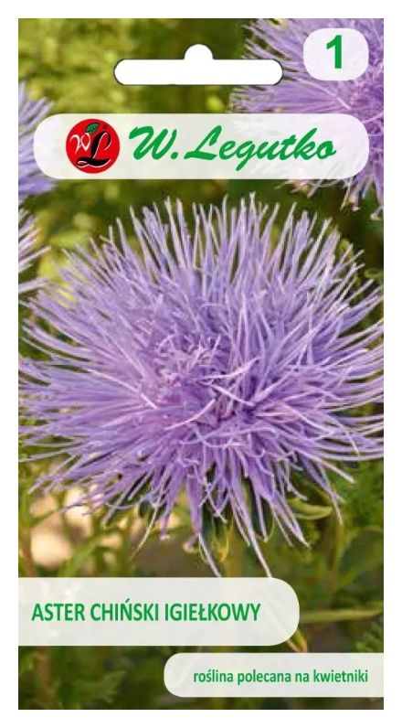 Aster chiński igiełkowy niebieski 1g Legutko